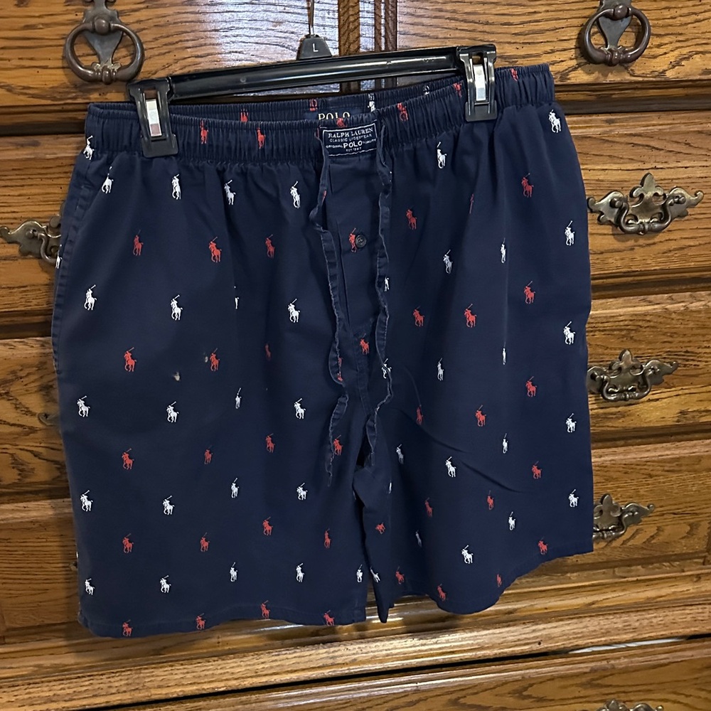 Polo by Ralph Lauren Navy Shorts with Embroidered Accents